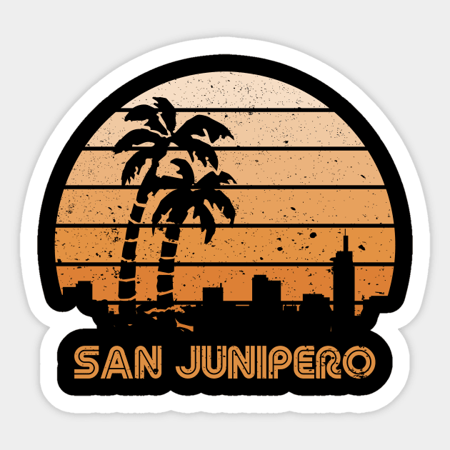 Retro Junipero Sticker by rojakdesigns